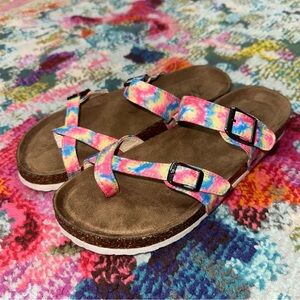 Natural Reflections Multicolor Buckle Sandals